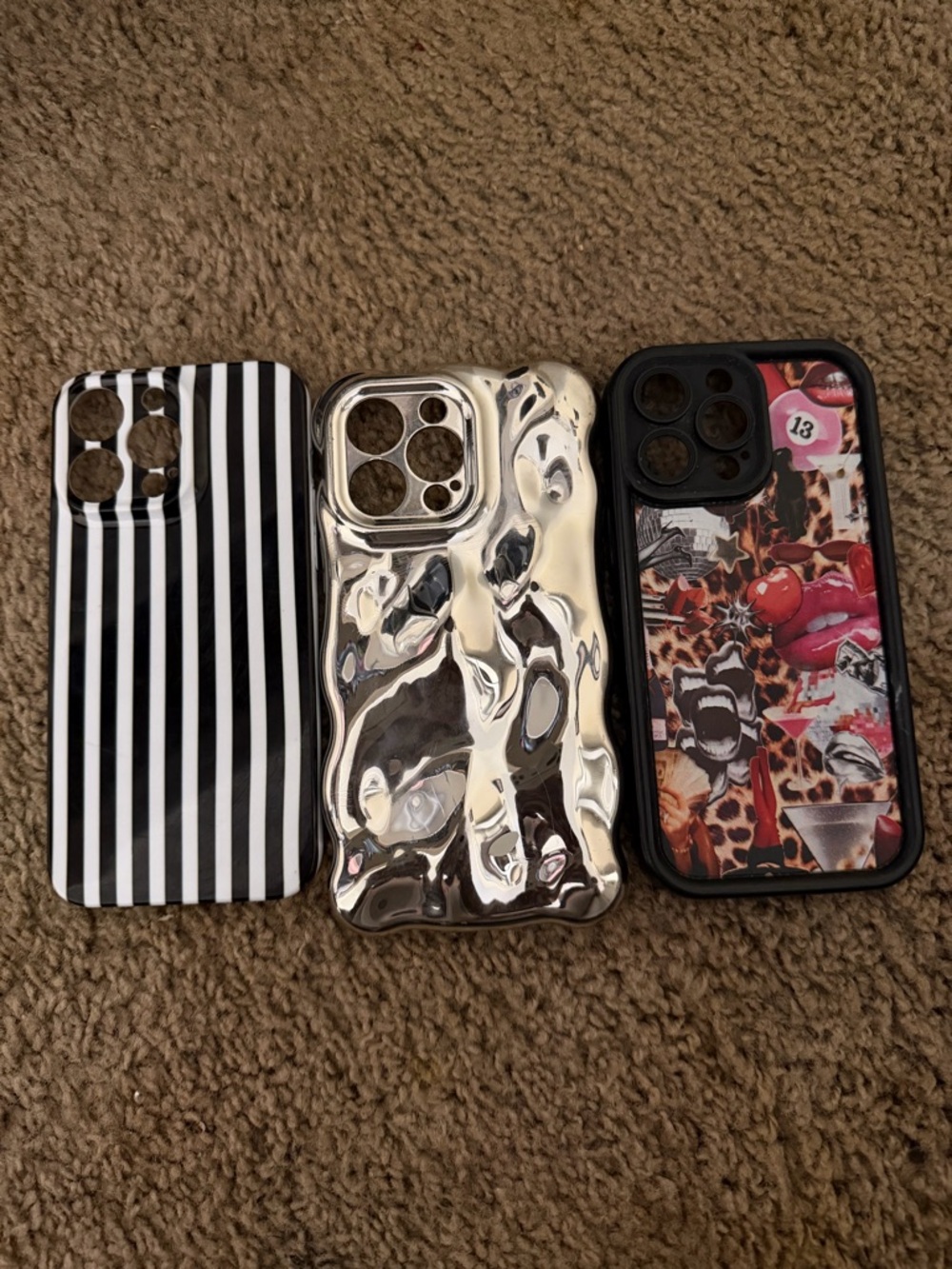 Silver Metallic Textured Phone Case - Slim Protection